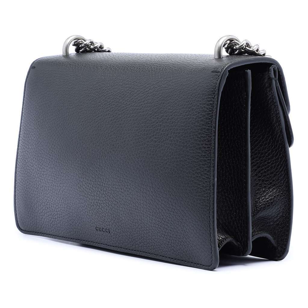 Gucci Medium Leather Dionysus Shoulder Bag Black Leather Good - Back View