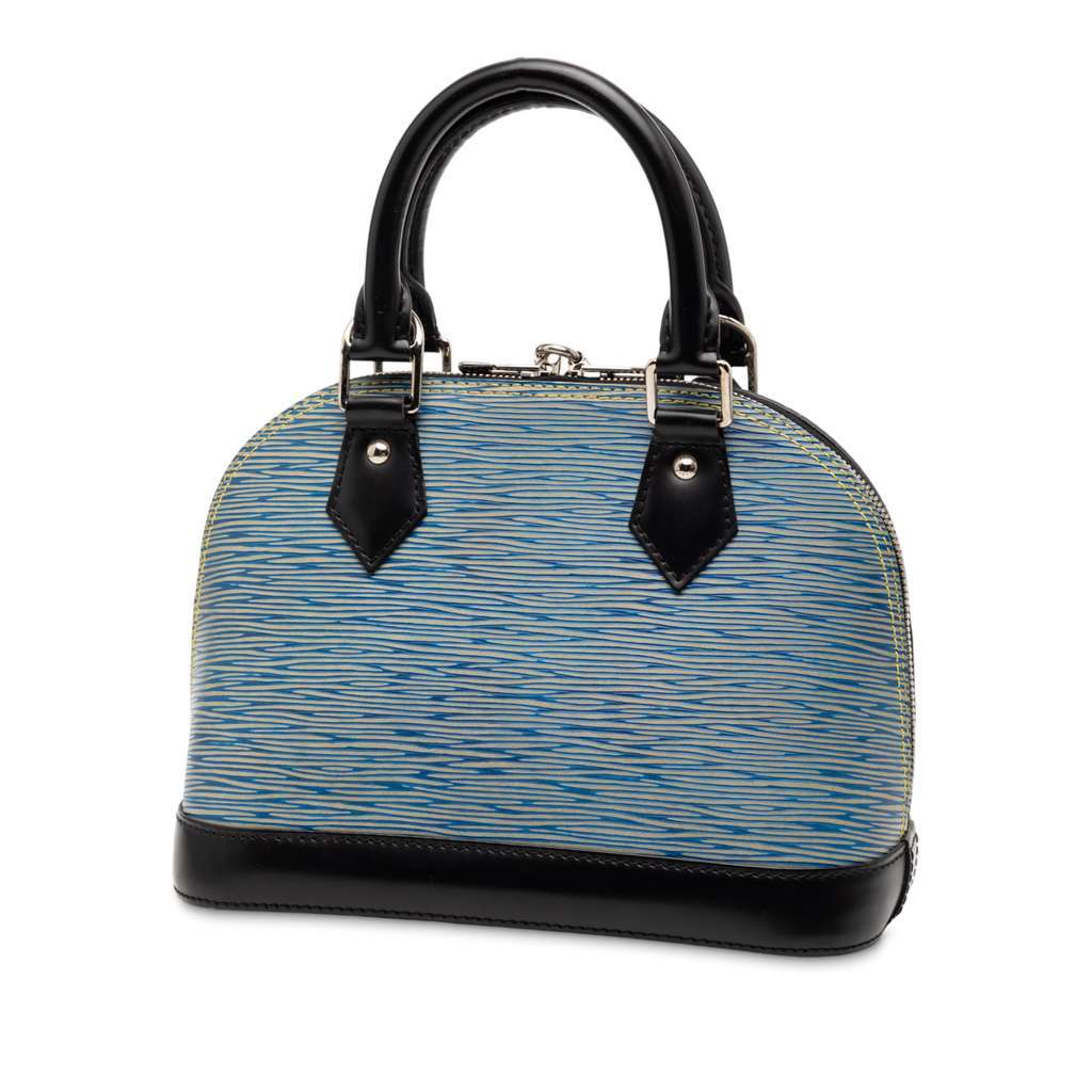 Louis Vuitton Epi Denim Alma BB Blue Leather Very good - Back View