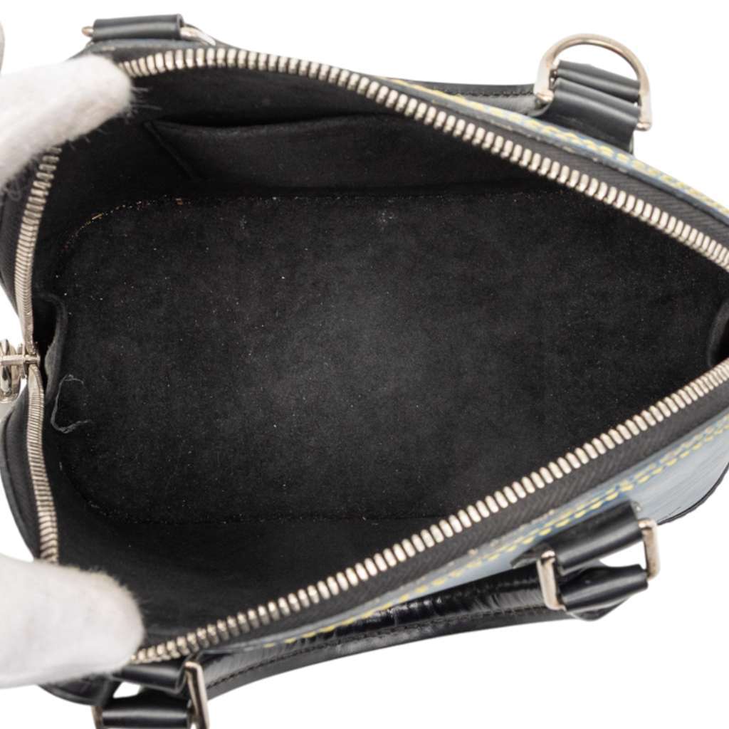 Louis Vuitton Epi Denim Alma BB Blue Leather Very good - Model View