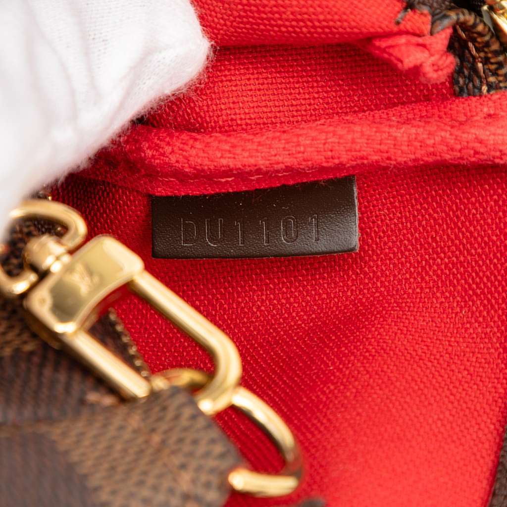 Louis Vuitton Damier Ebene Mini Pochette Accessoires Brown Very good - Box View