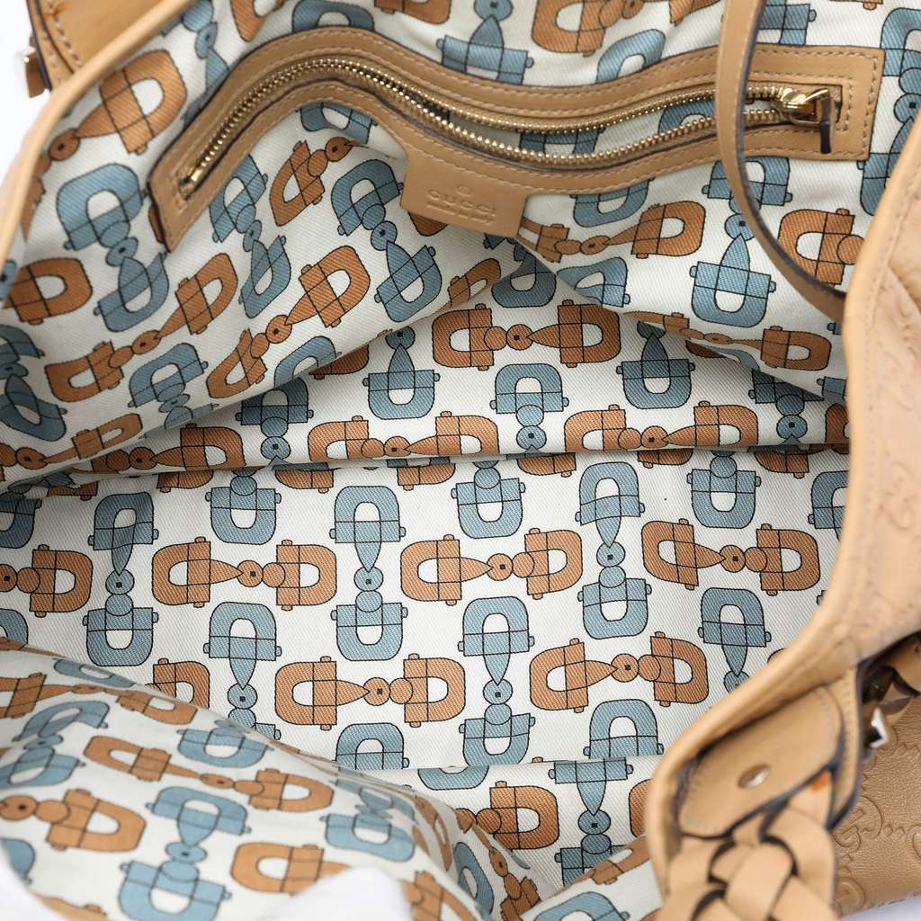 Gucci Guccissima Horsebit Pelham Shoulder Bag Brown Leather Very good condition - Model View