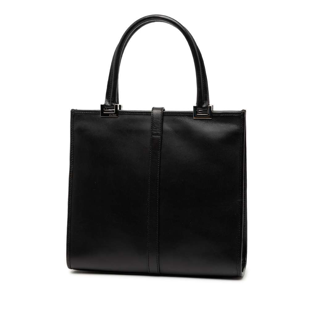 Gucci Calfskin Jackie Handbag Black Leather Very good - Back View