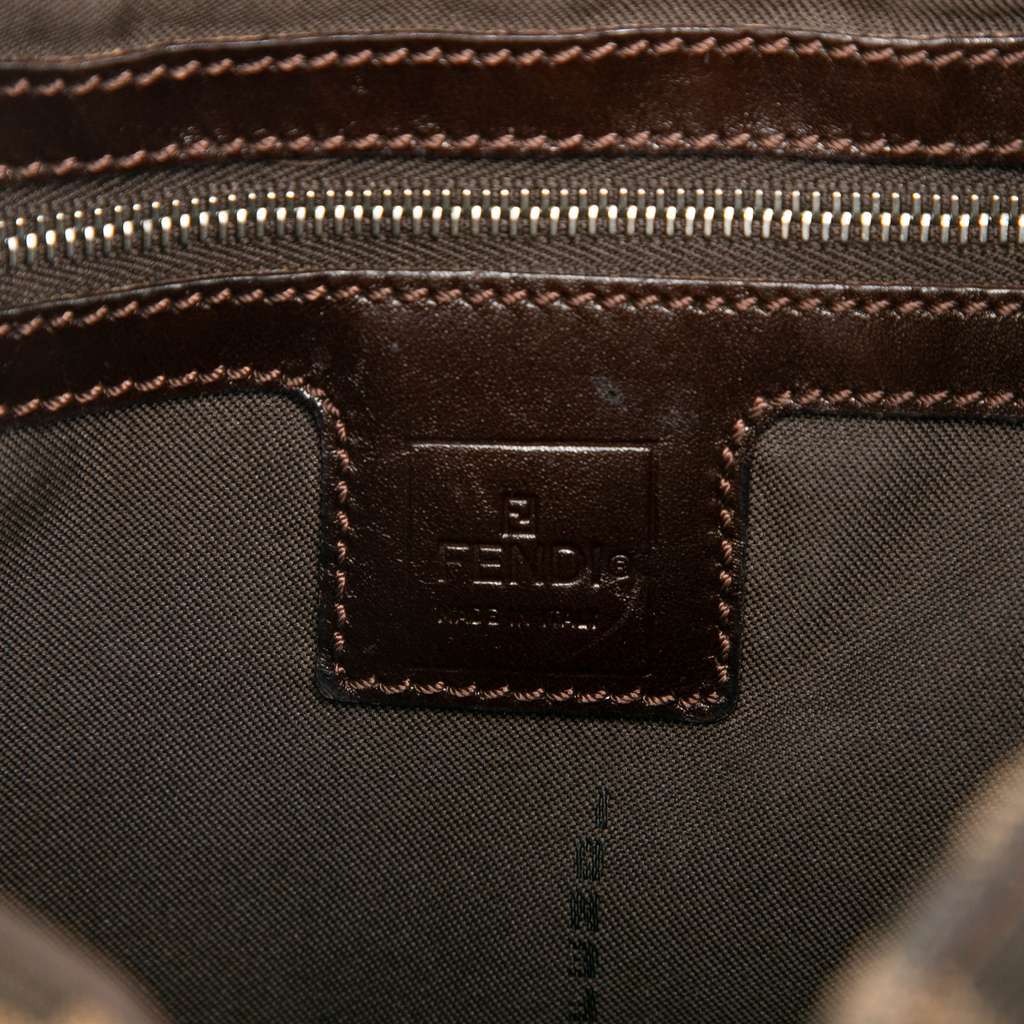 Fendi Zucca Canvas Shoulder Bag Brown Canvas Very good - Box View