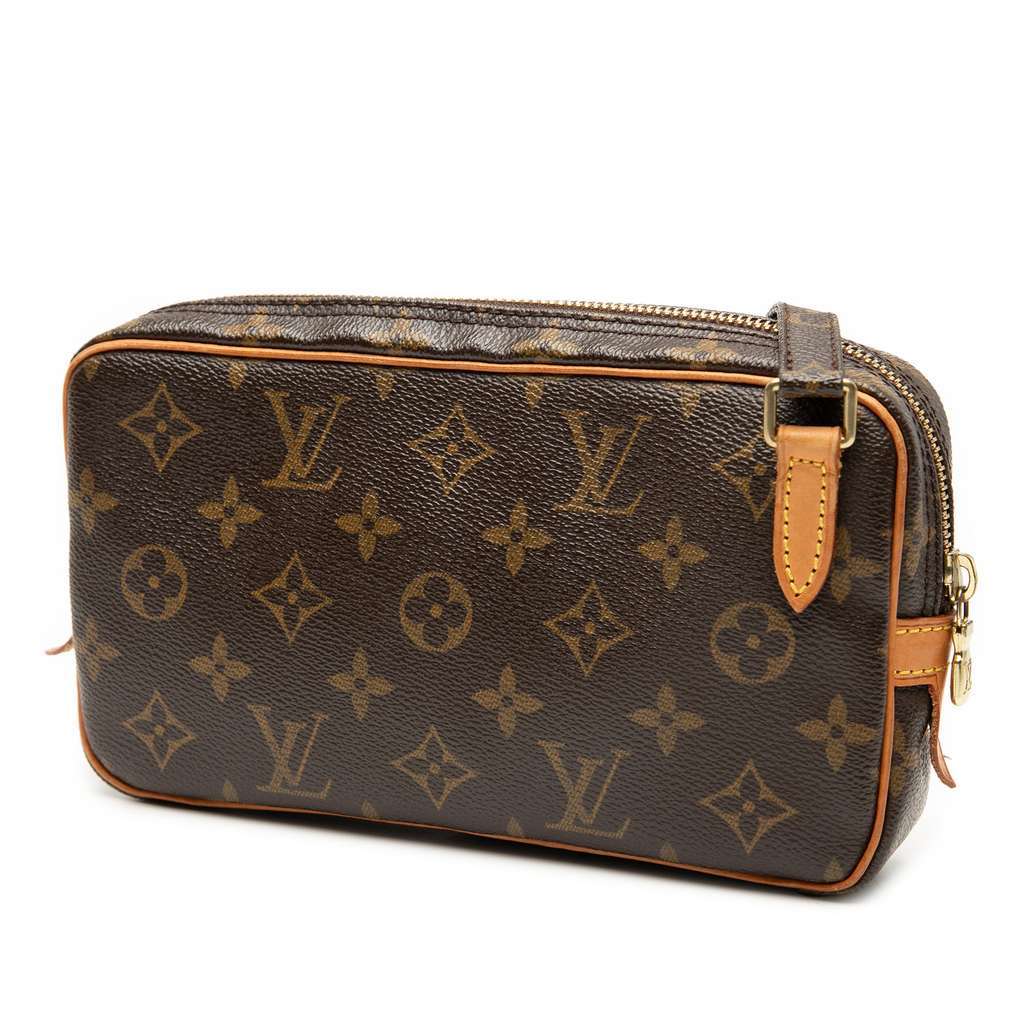 Louis Vuitton Monogram Pochette Marly Bandouliere Brown Good - Back View