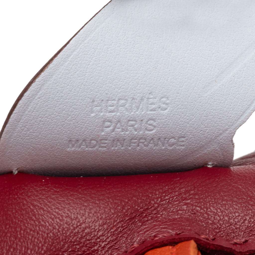 Hermès Milo Lambskin and Swift Grigri Rodeo Pegase Bag Charm PM Red Leather Very good condition - Inside View
