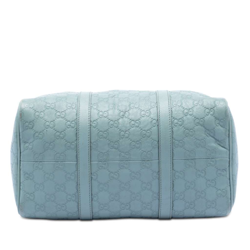 Gucci Medium Guccissima Joy Boston Bag Blue Leather Very good condition - Inside View