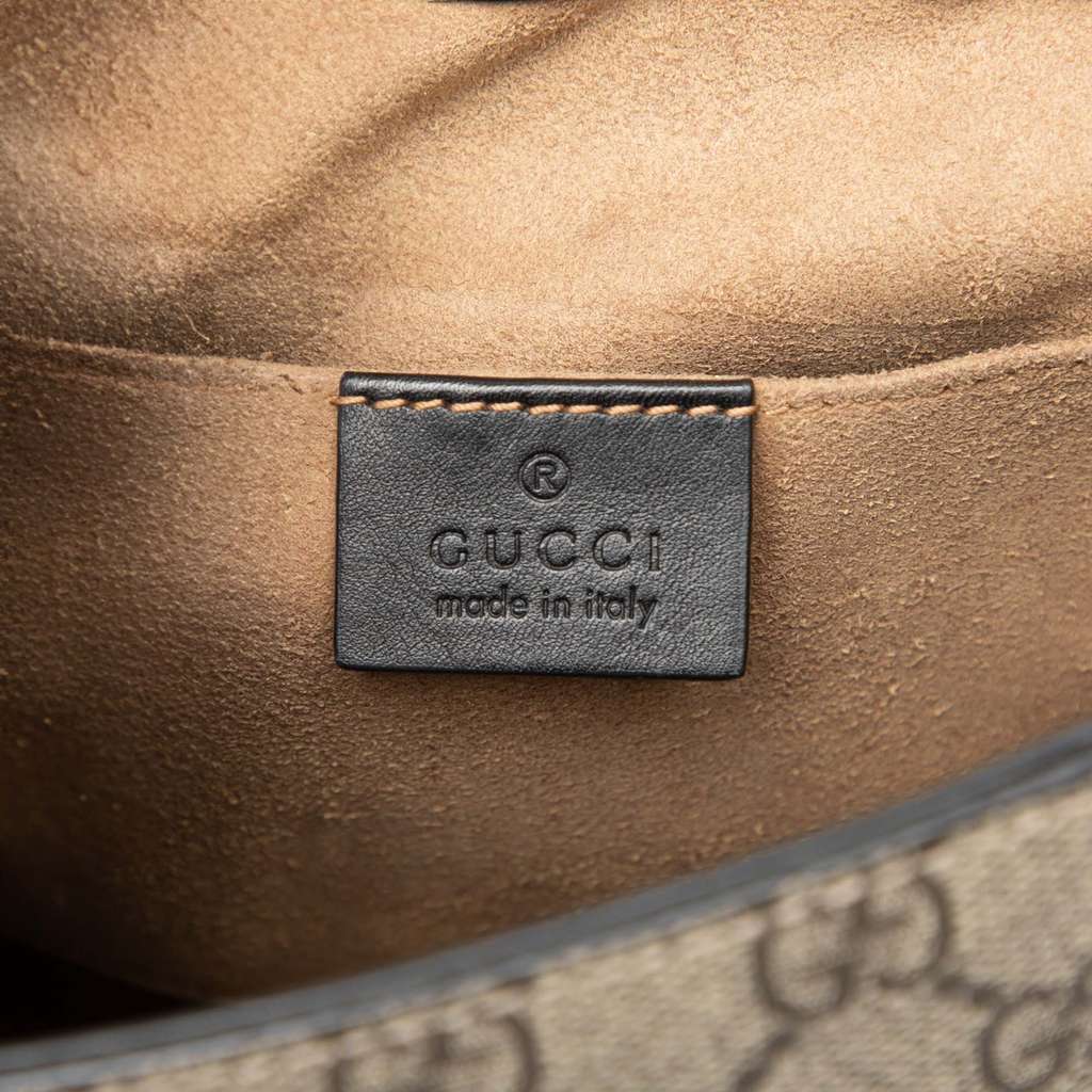 Gucci GG Supreme Padlock Backpack Brown Canvas Very good condition - Box View