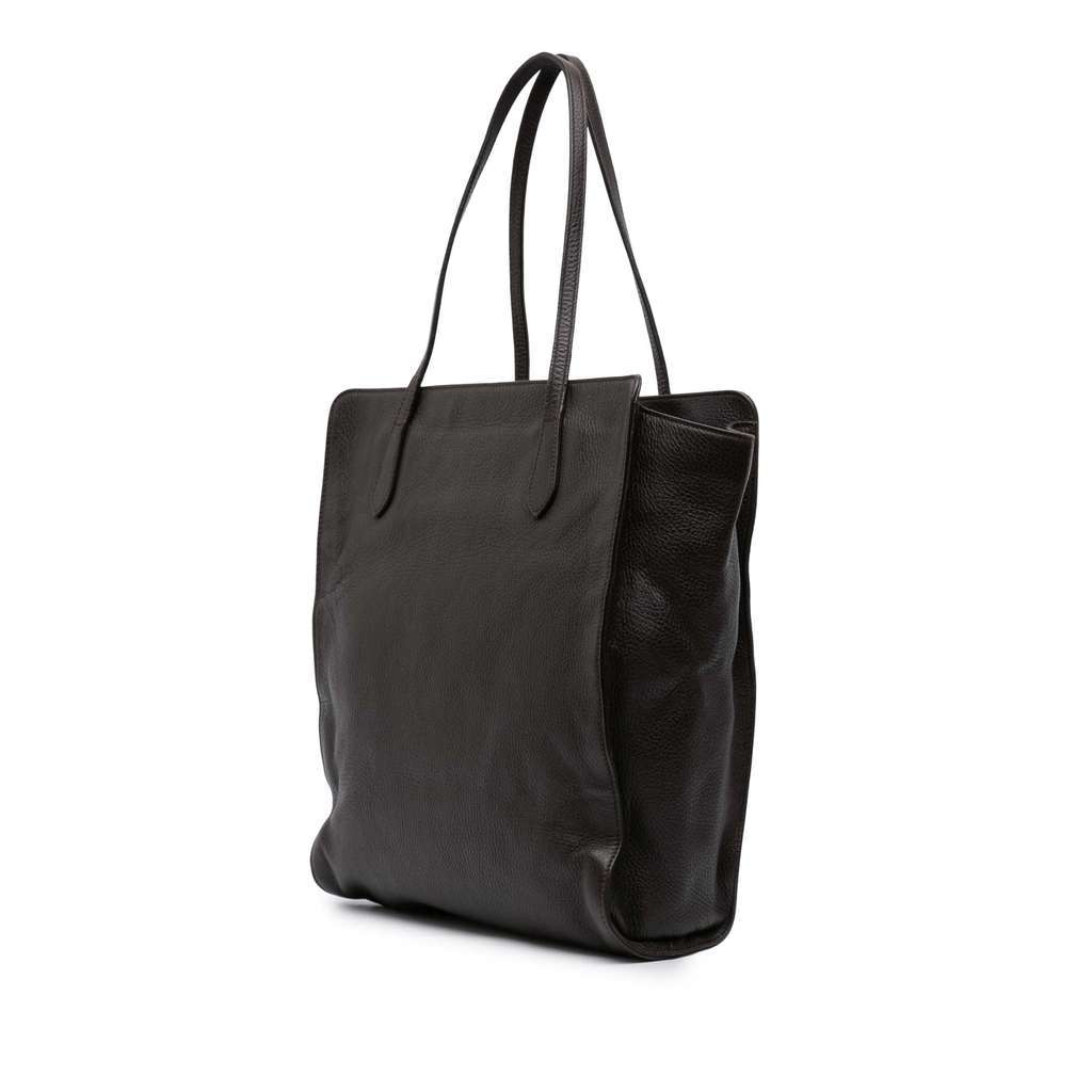 Gucci Dollar Calfskin Interlocking G Tote Brown Leather Very good condition - Back View