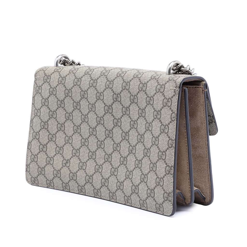 Gucci Medium GG Supreme Dionysus Shoulder Bag Brown Canvas Good - Back View