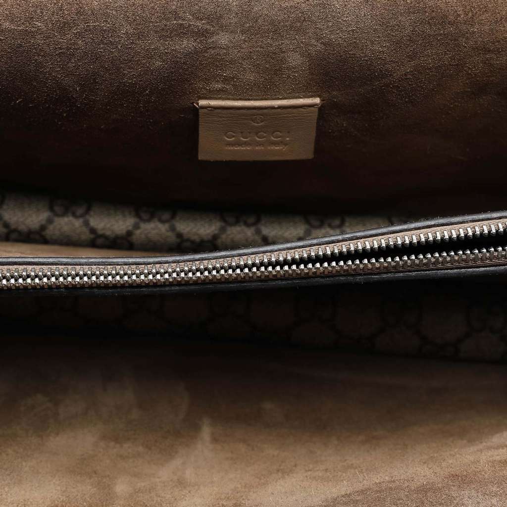 Gucci Medium GG Supreme Dionysus Shoulder Bag Brown Canvas Good - Model View