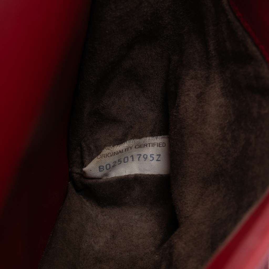 Bottega Veneta Nappa Intrecciato Double Sided Flap Messenger Bag Red Leather Very good - Box View