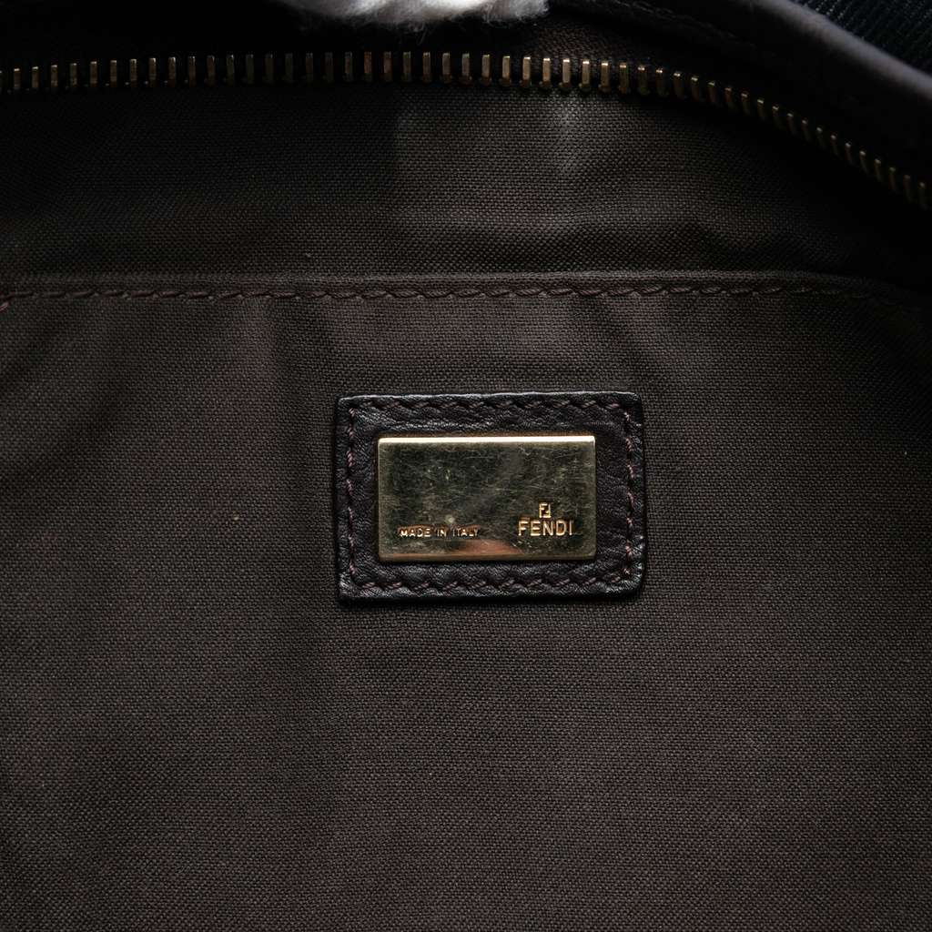 Fendi Denim Pochette Crossbody Blue Denim Very good - Box View
