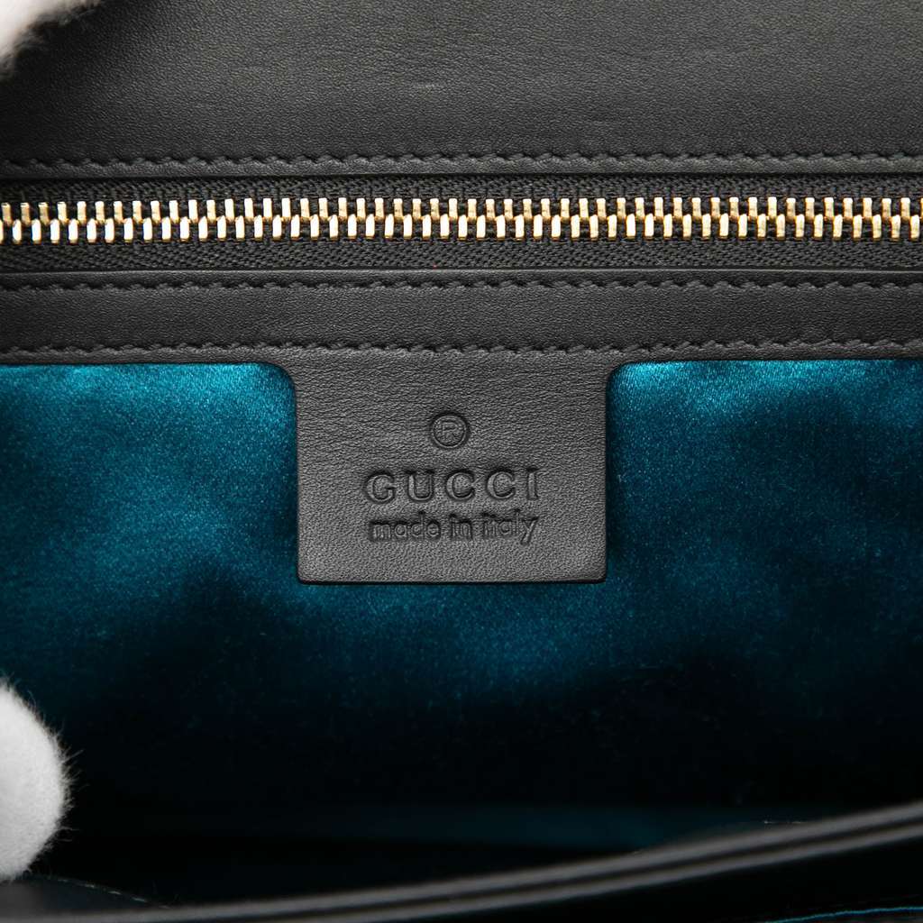 Gucci Medium Suede Web Ophidia Chain Shoulder Bag Green Leather Very good - Box View