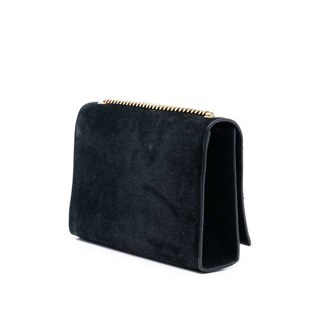 Saint Laurent Medium Suede Monogram Kate Tassel Crossbody Black Leather Very good condition - Back View