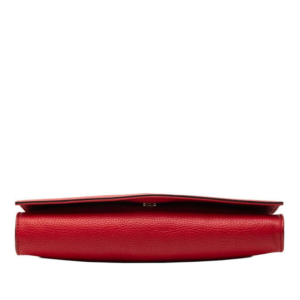 Gucci Leather Soho Disco Clutch Red Leather Very good - Inside View