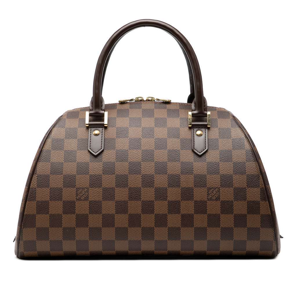 Louis Vuitton Damier Ebene Ribera MM Brown Good - Front View