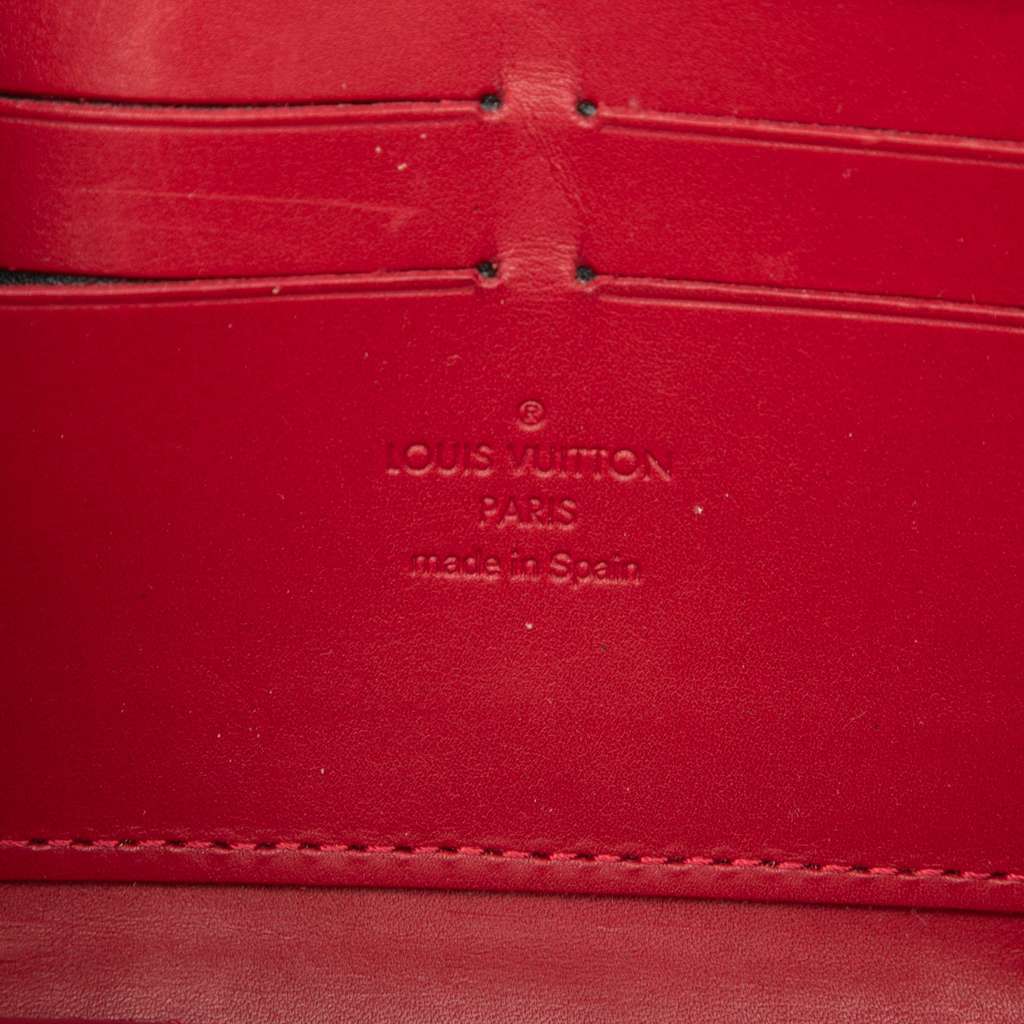 Louis Vuitton Monogram Vernis Zippy Long Wallet Red Leather Very good condition - Box View