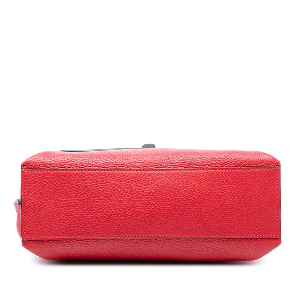 Gucci Small Leather Bamboo Daily Satchel Red Leather Very good - Inside View