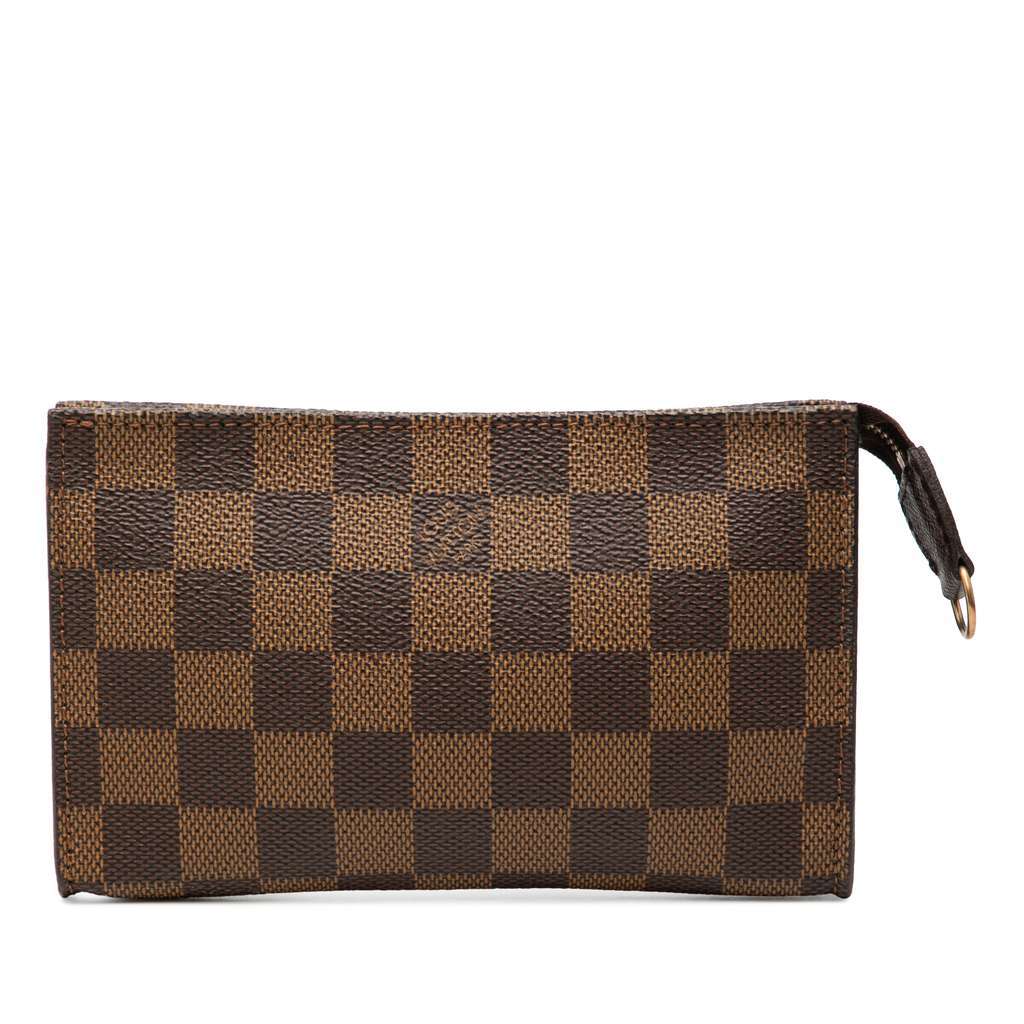 Louis Vuitton Damier Ebene Marais Bucket Pouch Brown Very good - Front View