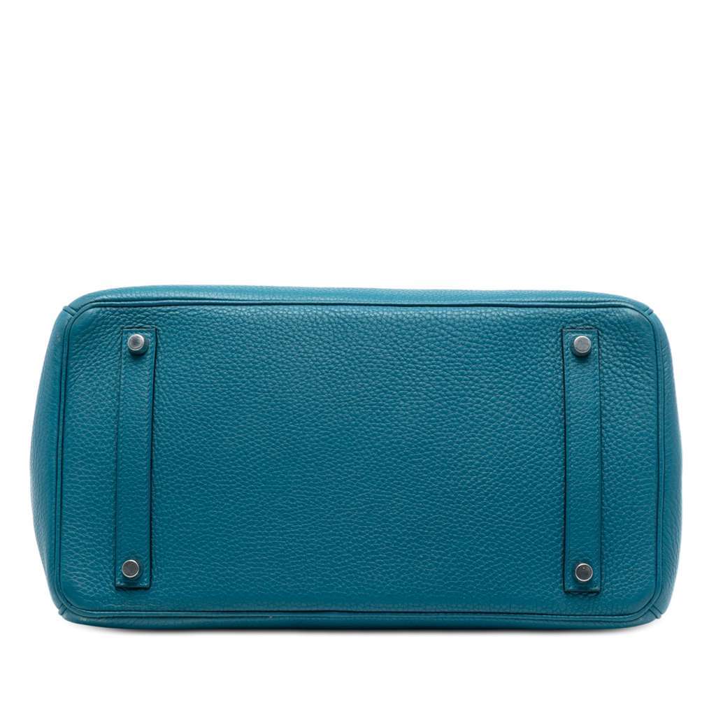 Hermès Clemence Birkin Retourne 35 Blue Leather Very good - Inside View