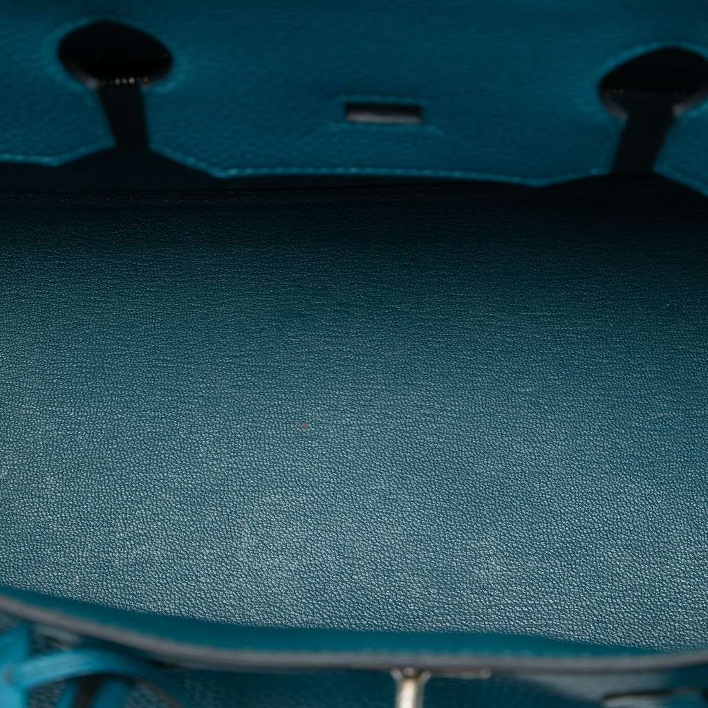 Hermès Clemence Birkin Retourne 35 Blue Leather Very good - Model View