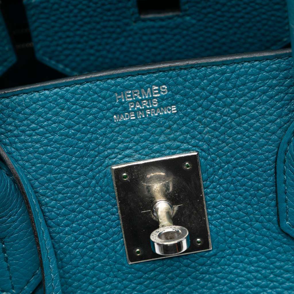 Hermès Clemence Birkin Retourne 35 Blue Leather Very good - Box View