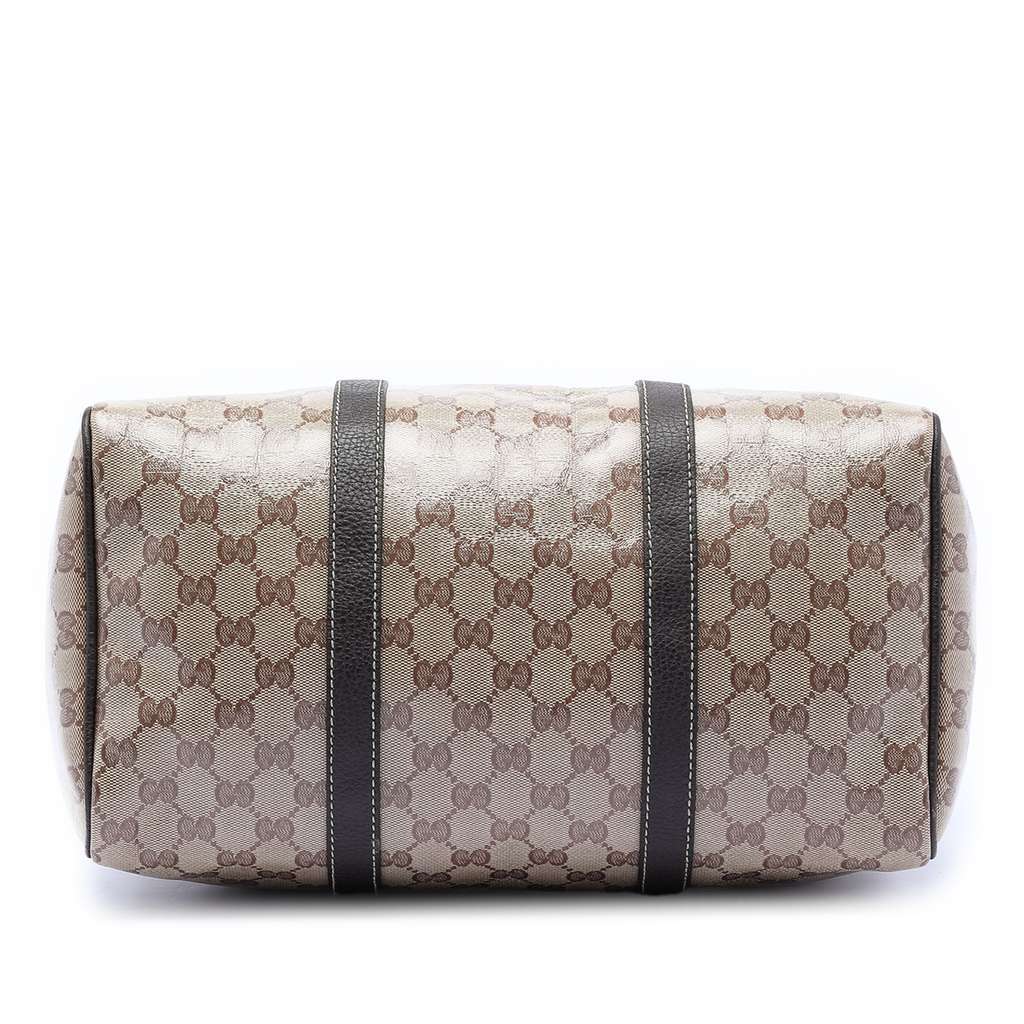 Gucci Medium GG Crystal Joy Boston Bag Brown Canvas Very good - Inside View