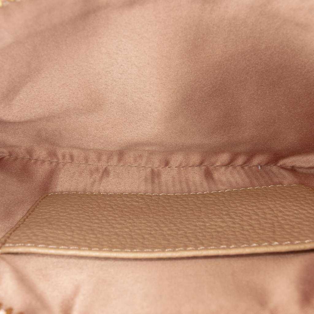 Miu Miu Goatskin Madras Crossbody Brown Leather Good - Model View