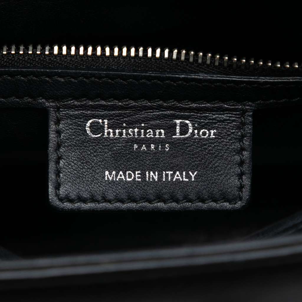 Dior Medium Calfskin Dragonfly Embellished Lady Dior Black Leather Very good - Box View