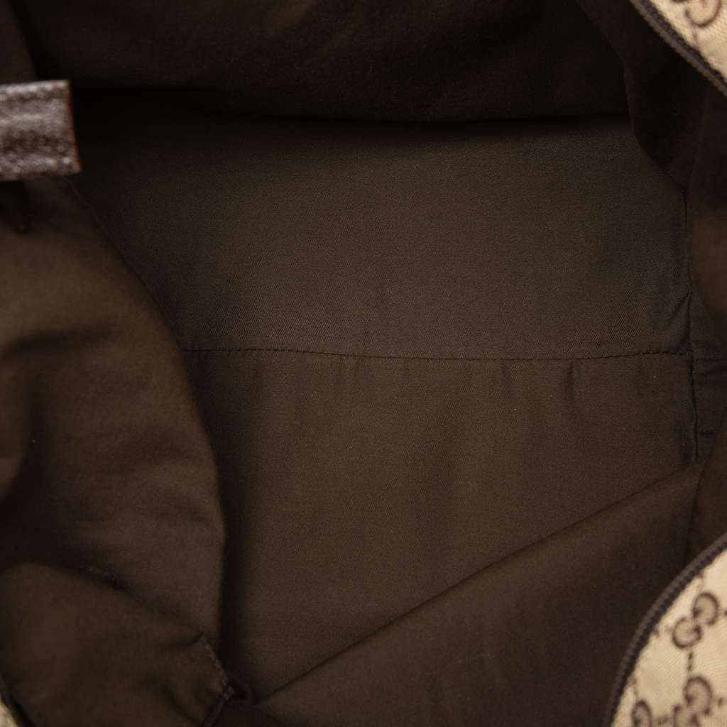 Gucci GG Canvas Web Tote Brown Canvas Very good - Model View