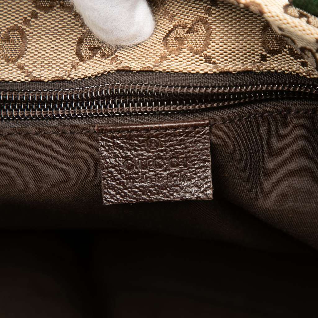 Gucci GG Canvas Web Tote Brown Canvas Very good - Box View