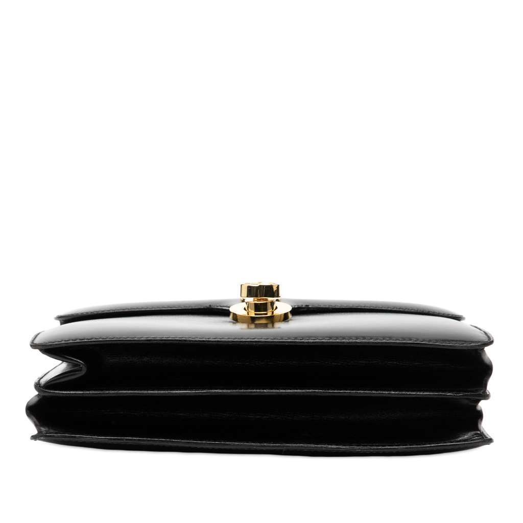 Gucci Smooth Leather Top Handle Bag Black Leather Good - Inside View