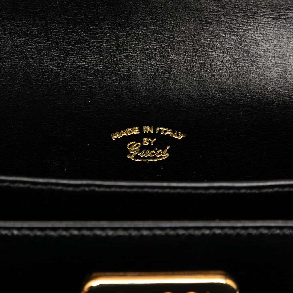 Gucci Smooth Leather Top Handle Bag Black Leather Good - Box View