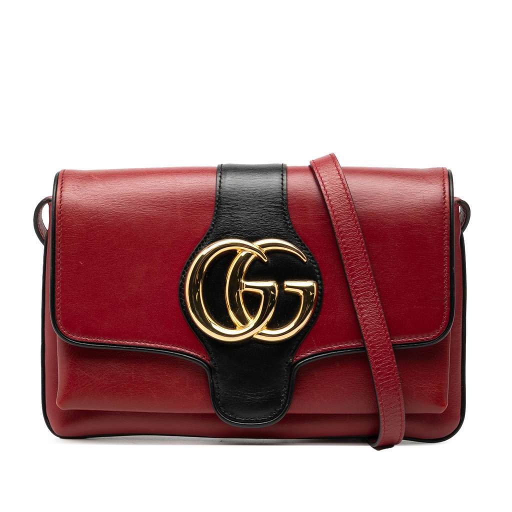 Gucci Small Bicolor Leather Arli Crossbody Red Leather Very good - Front View