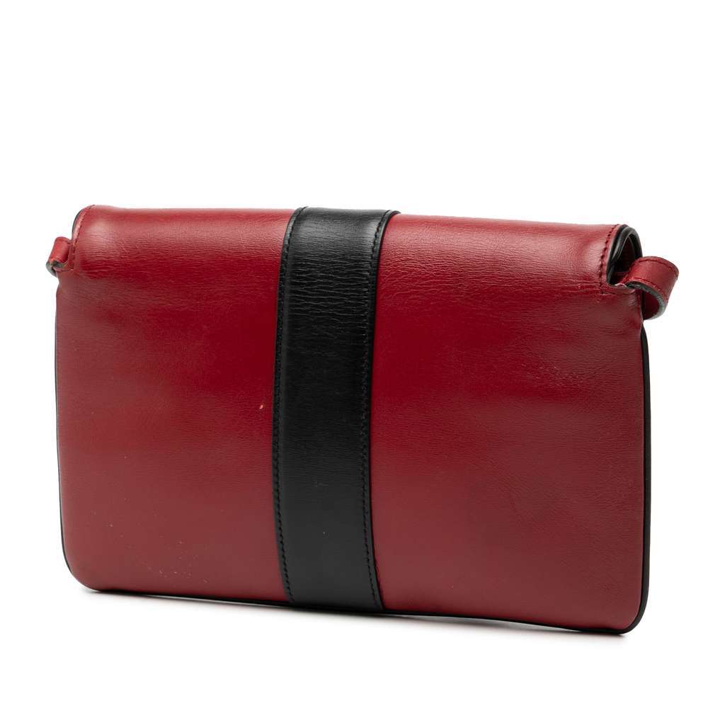 Gucci Small Bicolor Leather Arli Crossbody Red Leather Very good - Back View