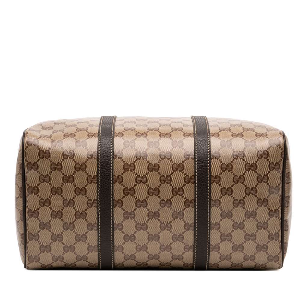 Gucci Medium GG Crystal Joy Boston Bag Brown Canvas Good condition - Inside View