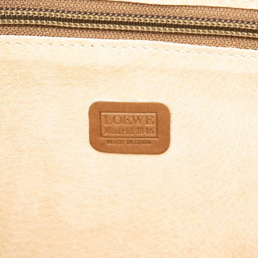 Loewe Leather Anagram Briefcase Brown Leather Good - Box View