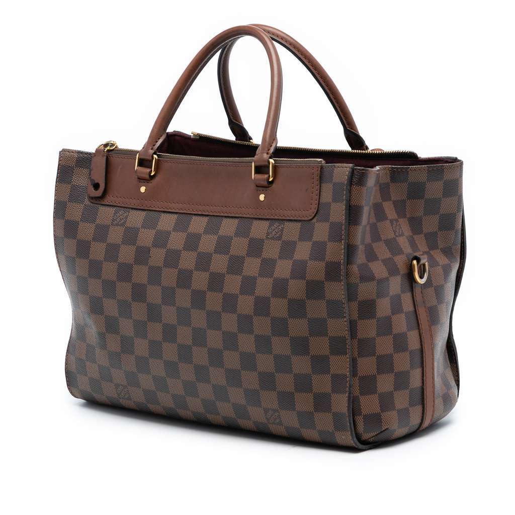 Louis Vuitton Damier Ebene Greenwich PM Brown Good condition - Back View