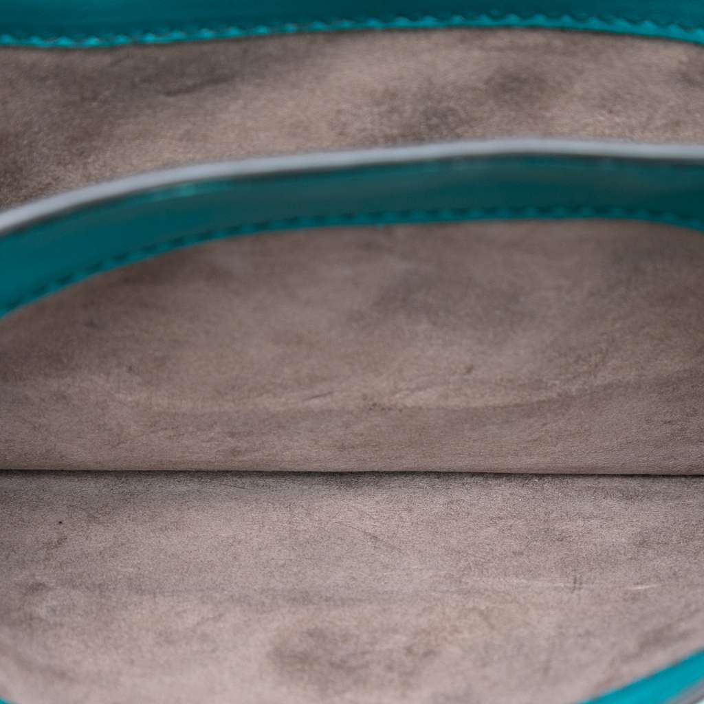 Bottega Veneta Mini Nappa Intrecciato Runway Shoulder Bag Blue Leather Very good - Model View
