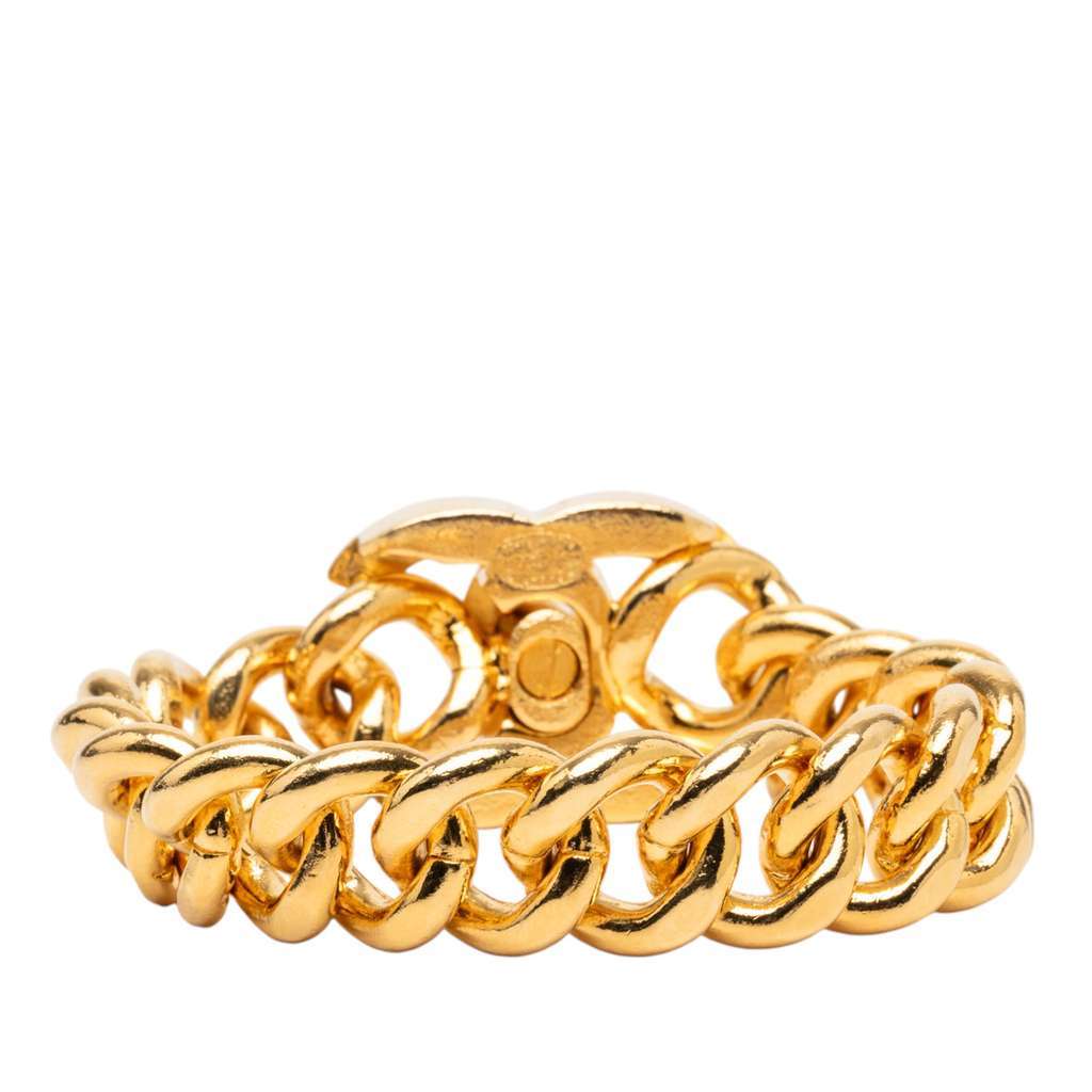 Chanel Gold Plated CC Turn Lock Bracelet Gold Metal Good condition - Inside View