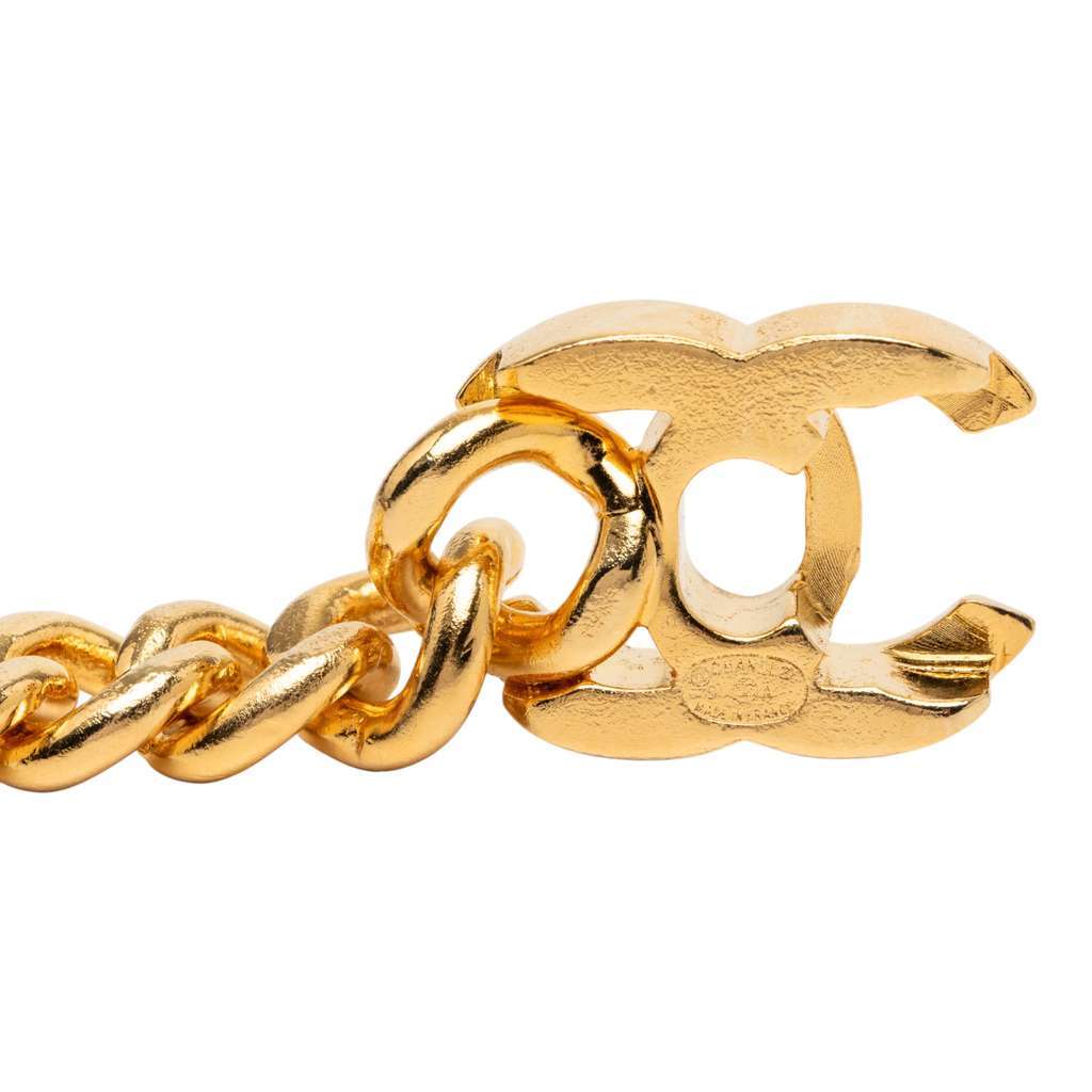 Chanel Gold Plated CC Turn Lock Bracelet Gold Metal Good condition - Box View