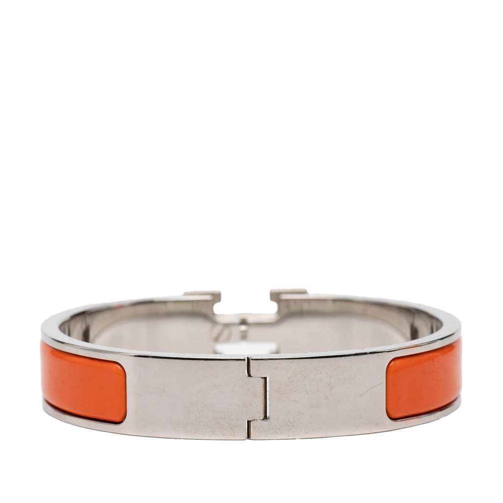 Hermès Narrow Enamel Clic H Bracelet PM Orange Good condition - Inside View