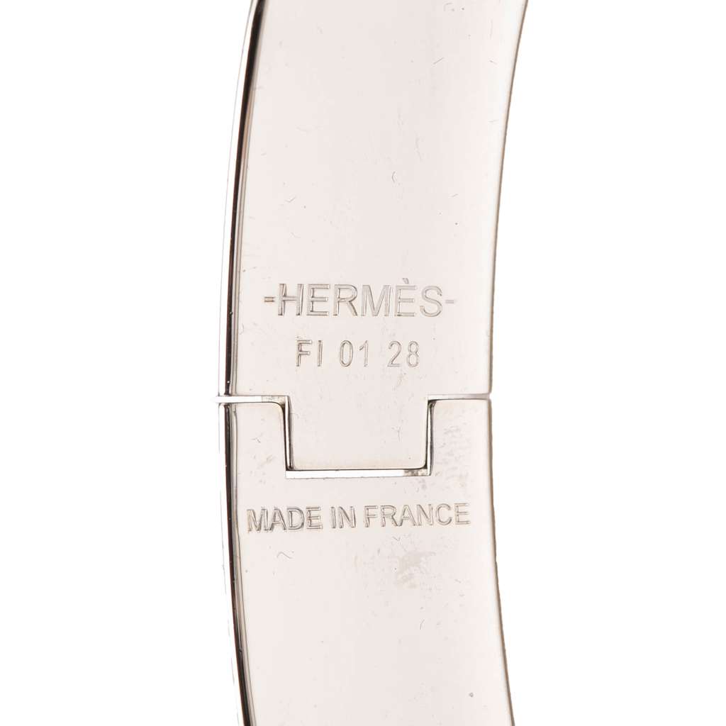 Hermès Narrow Enamel Clic H Bracelet PM Orange Good condition - Model View