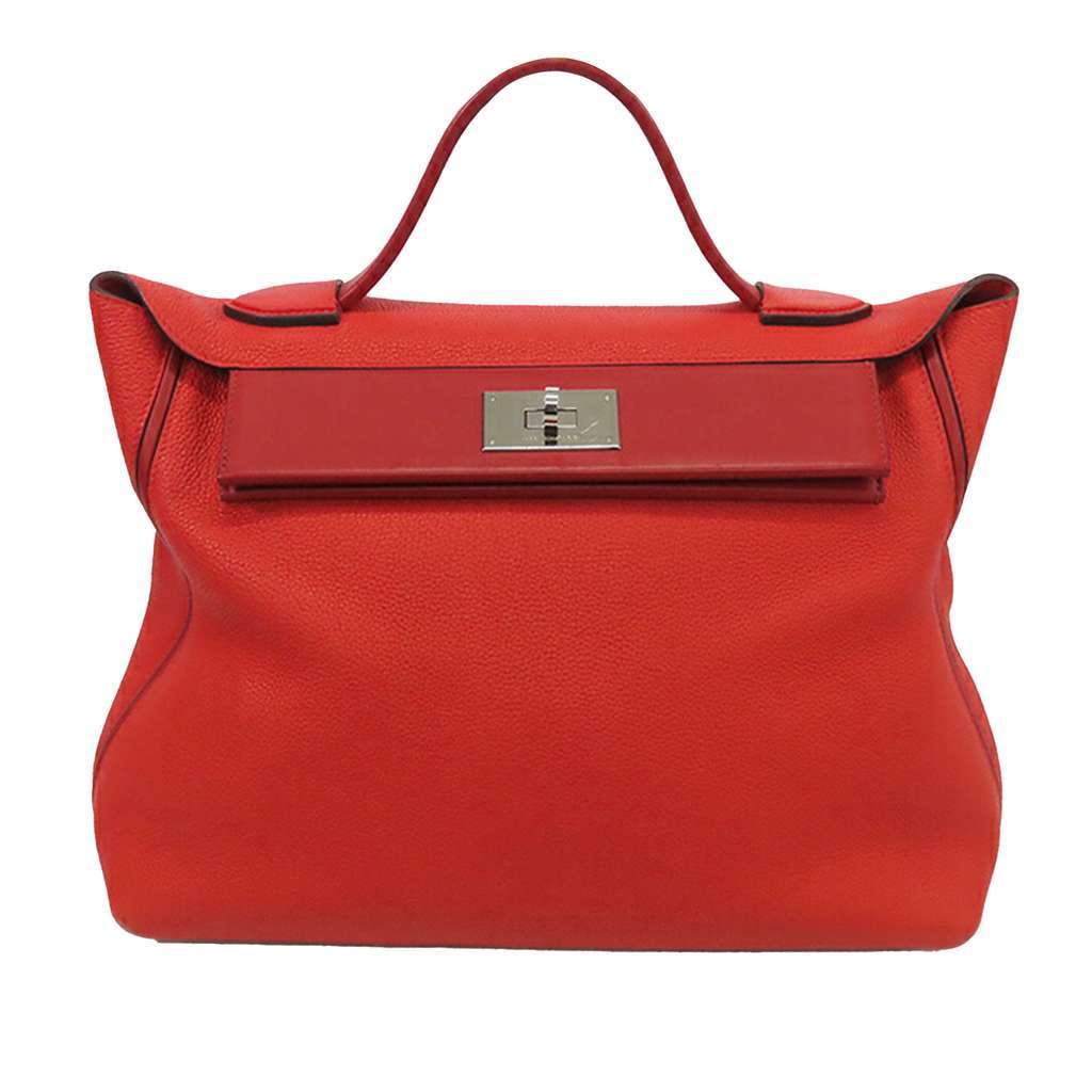 Hermès Maurice and Swift 24/24 35 Red Leather Very good condition - Front View