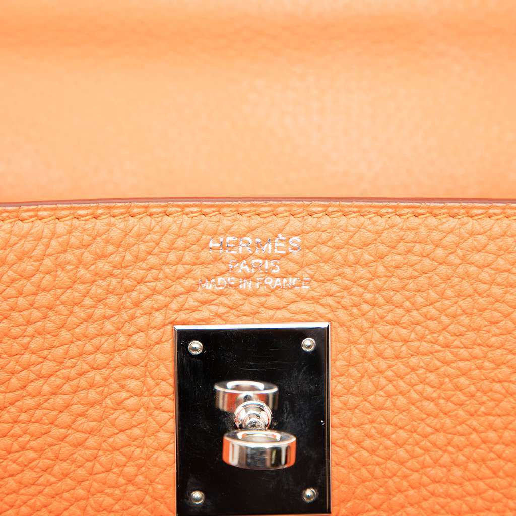 Hermès Togo Kelly II Retourne 35 Orange Leather Very good condition - Box View