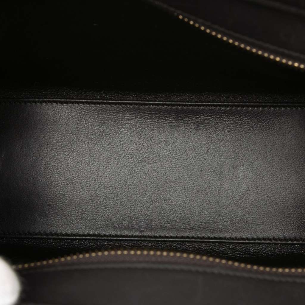 Celine Nano Tricolor Nubuck and Drummed Calfskin Luggage Tote Brown Leather Very good - Model View