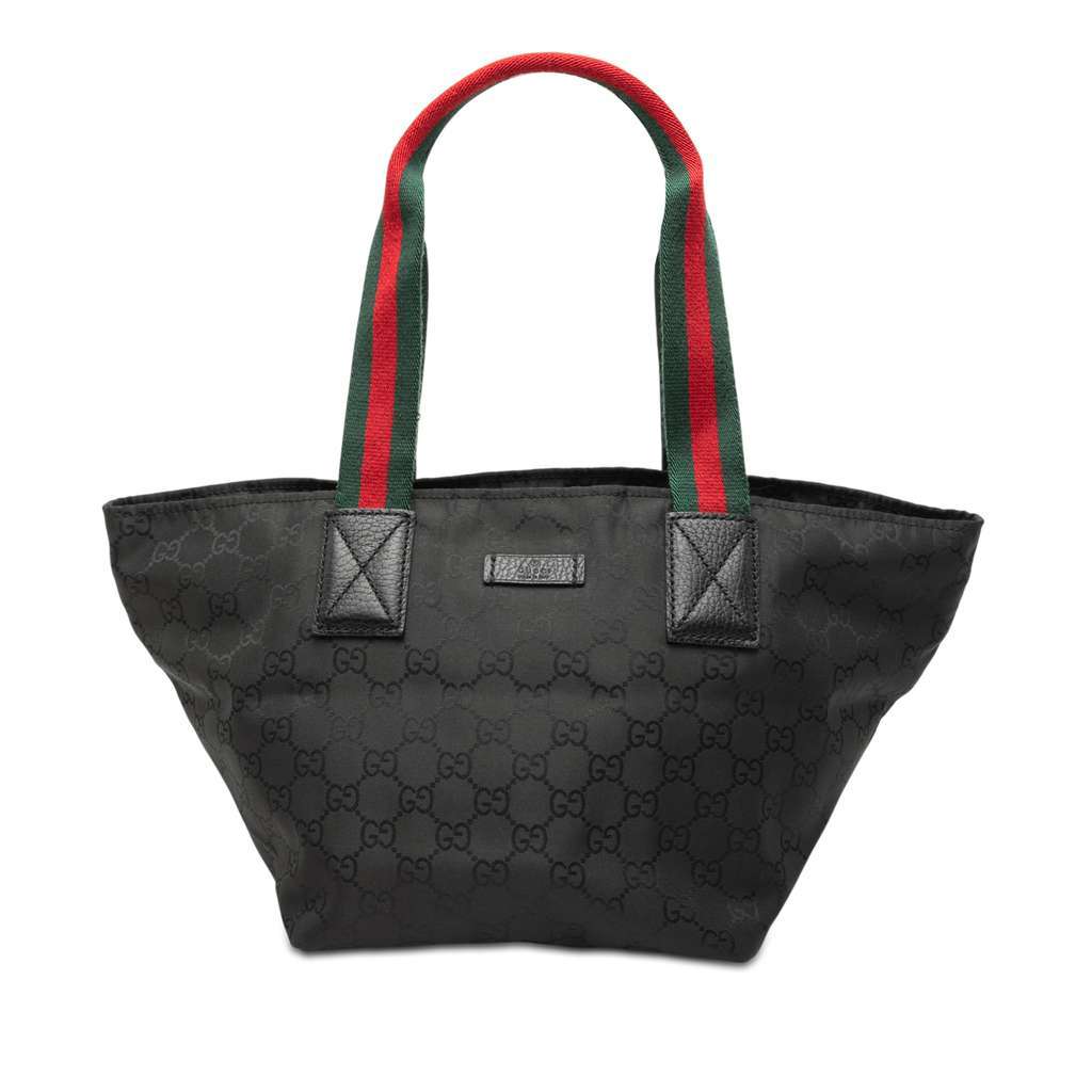 Gucci GG Nylon Web Tote Black Very good - Front View