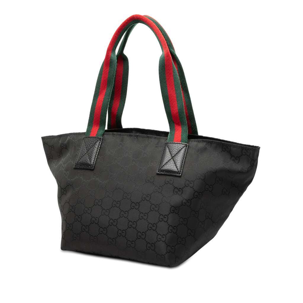 Gucci GG Nylon Web Tote Black Very good - Back View