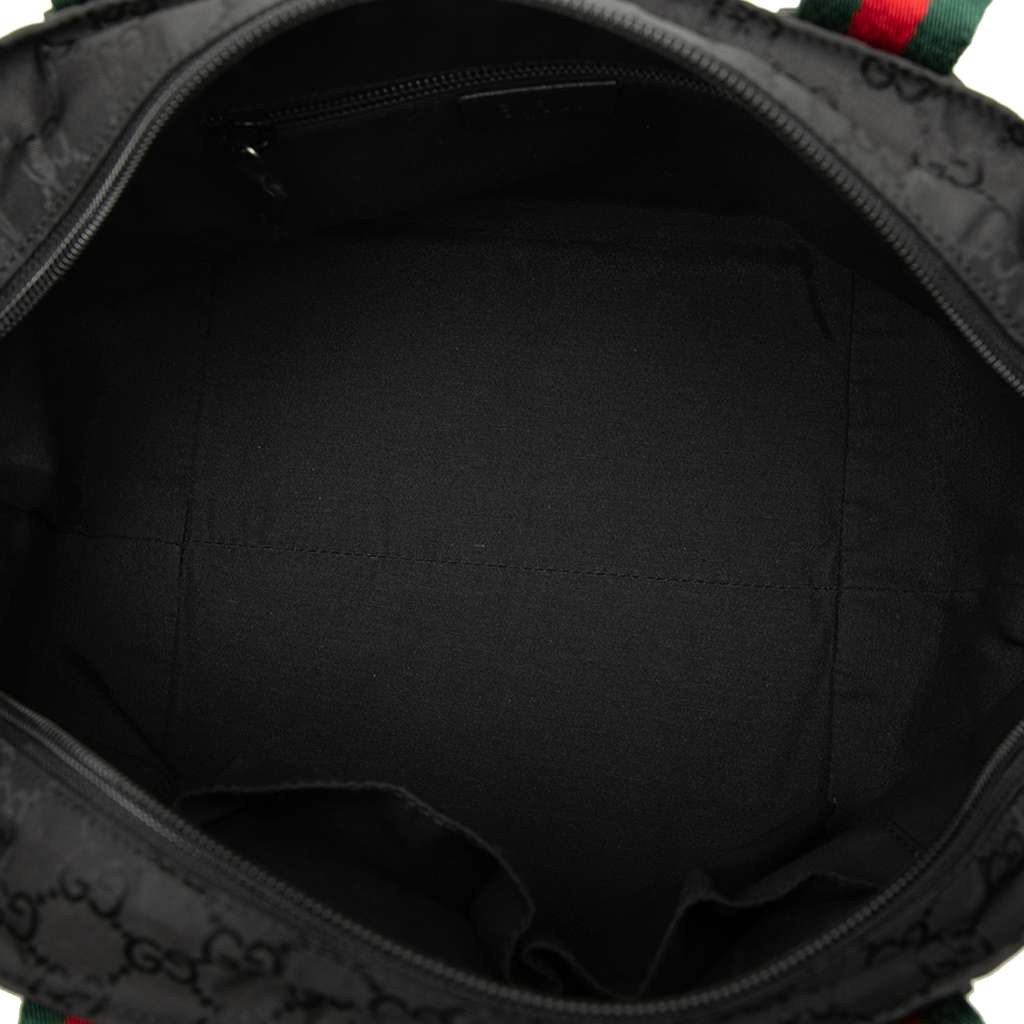 Gucci GG Nylon Web Tote Black Very good - Model View