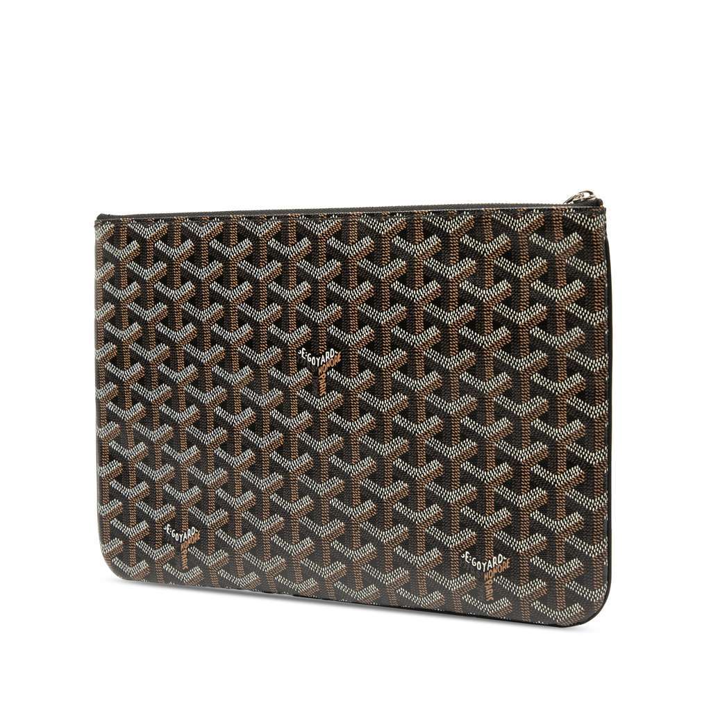Goyard Goyardine Senat MM Black Canvas Good - Back View